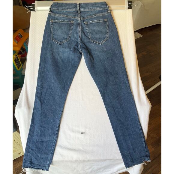 Banana Republic Women Straight Jeans size 25/0 Blue Mid Rise Stretch Ankle - Picture 11 of 11